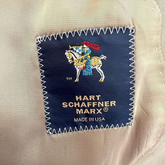 Hart Schaffner Marx Men's Tan‎ Worsted Wool Blazer 40L - Picture 4 of 7